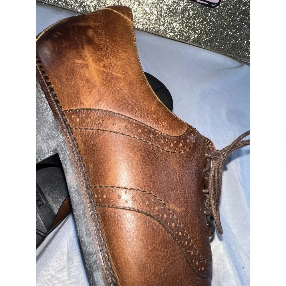 MEN'S NEIL M Caramel Leather Lace-up‎ rubber sole 12 Excellent Wedding Date